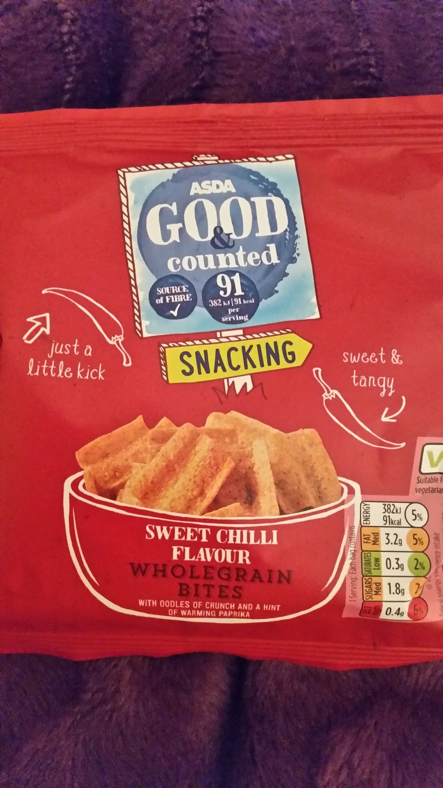Trust Me Treats ASDA Good & Counted Sweet Chilli Wholegrain bites review