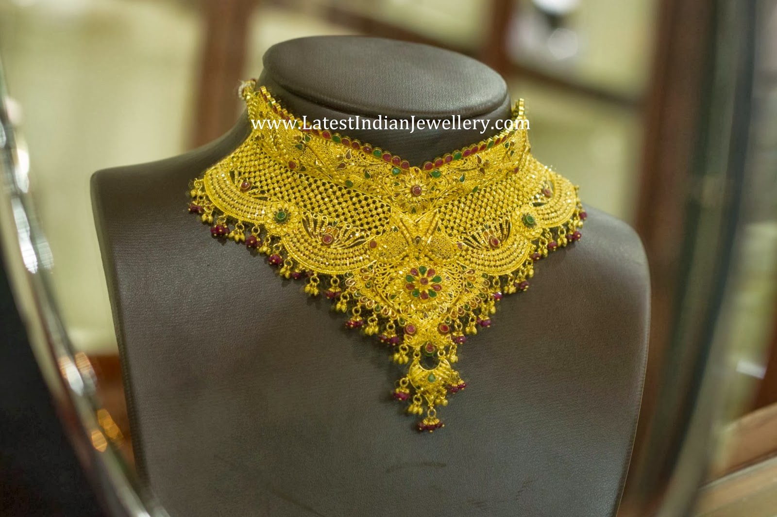 Indian Gold Bridal Choker Necklace