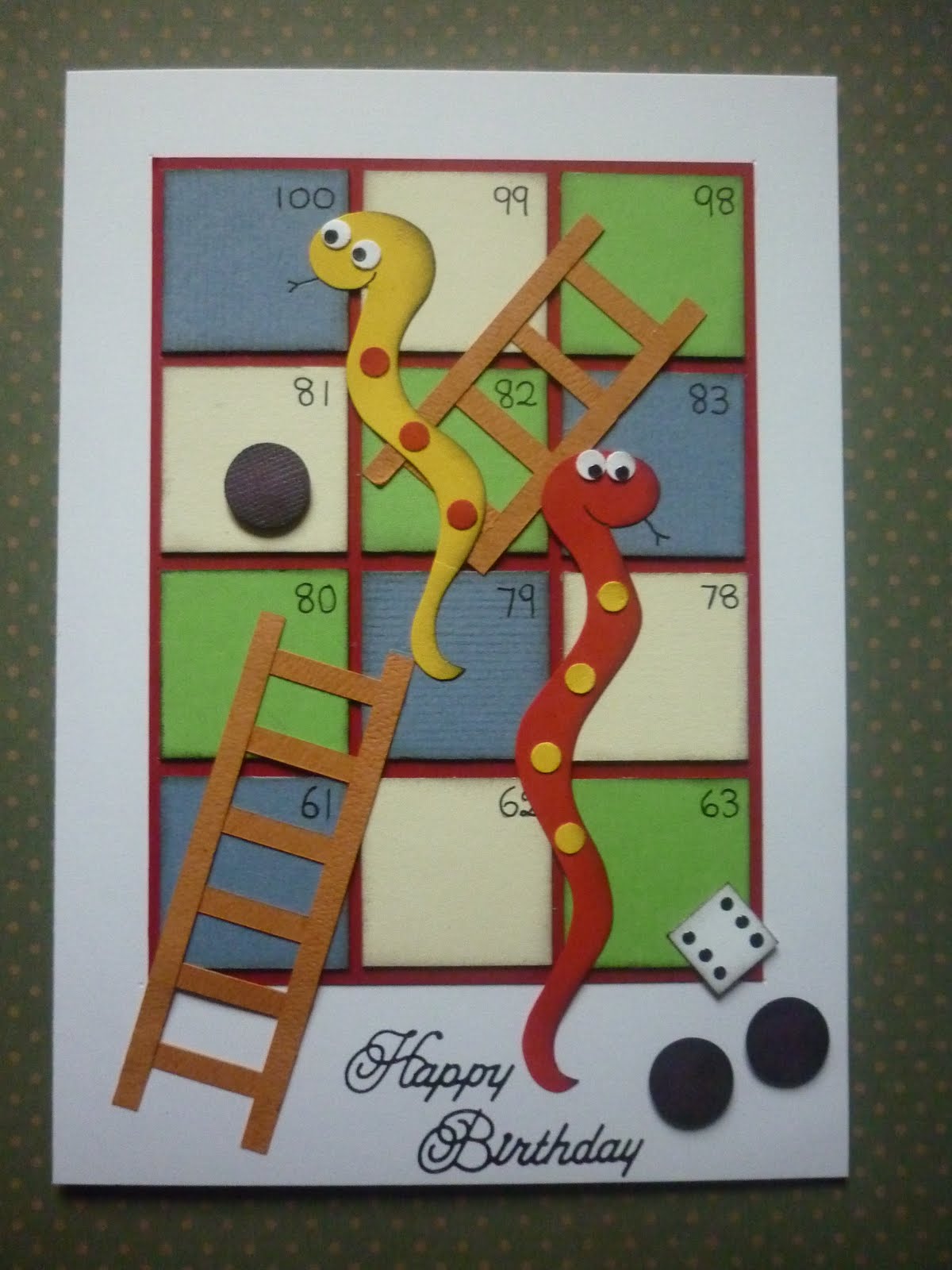 Pat's Crafting Thoughts snakes and ladders