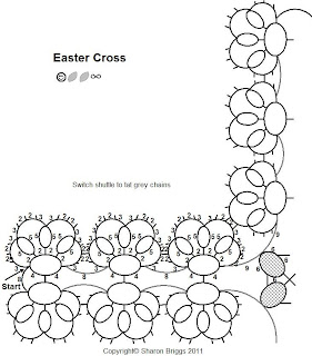 Sharon's Tatted Lace: Easter Cross