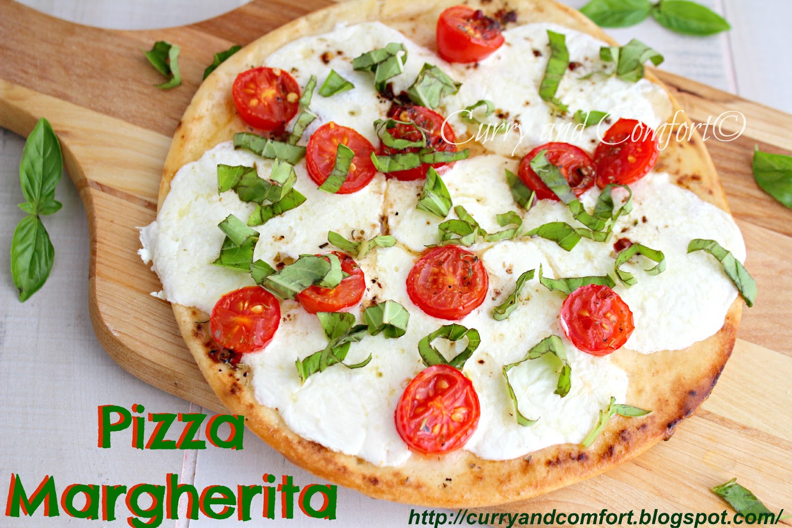 Kitchen Simmer Pizza Margherita on a Garlicky Naan Crust