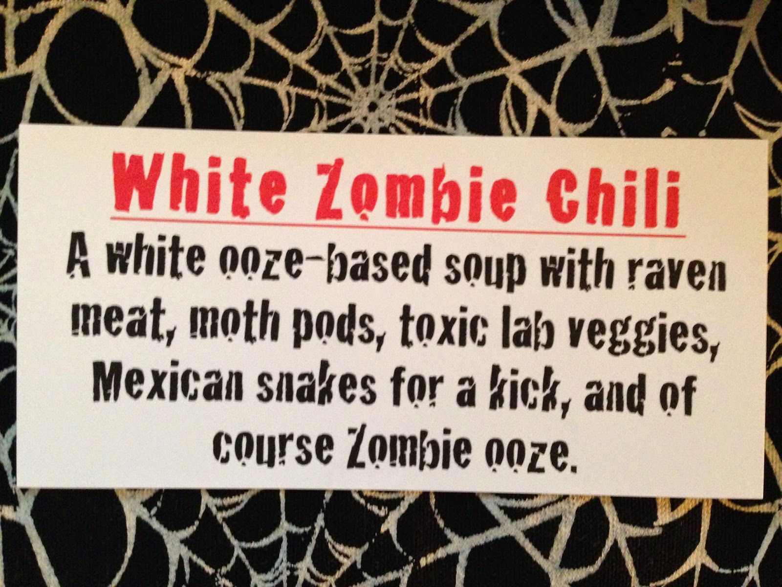 Our Hobby House Halloween Chili Bar