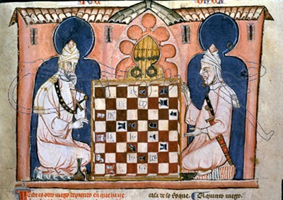Mudanças que o xadrez sofreu quando passou dos Mouros para os cristãos.