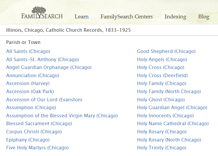 church genealogy