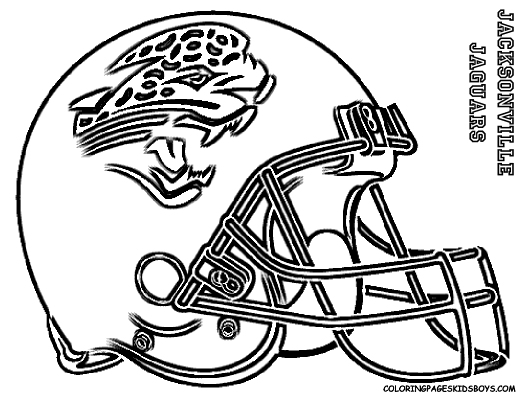 Jaguars Football Helmet Coloring Page Sketch Coloring Page