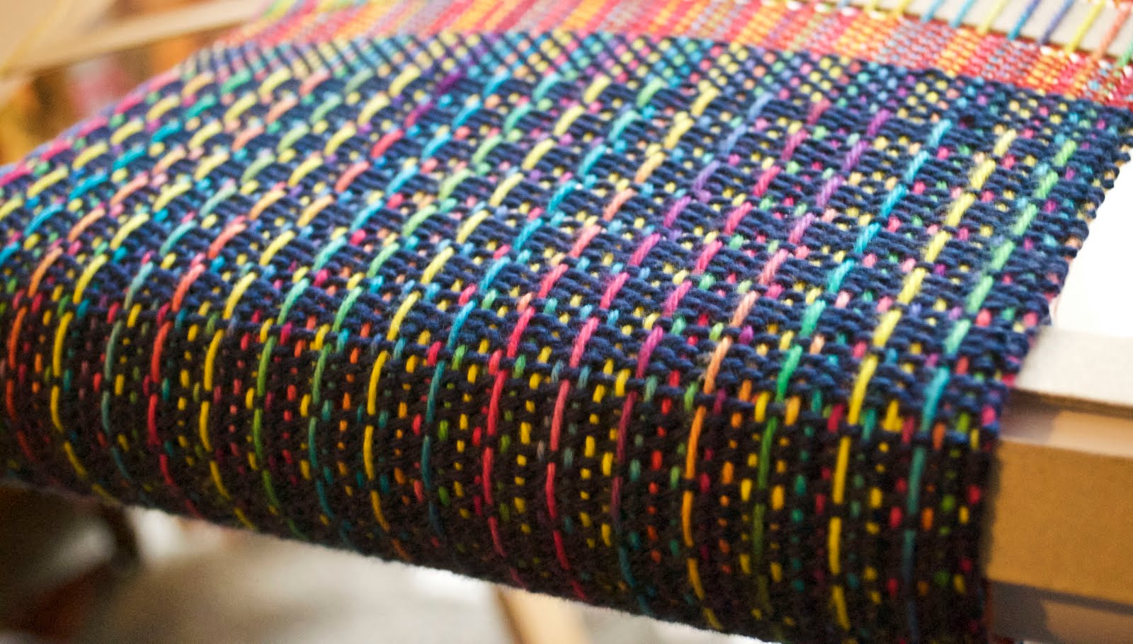 Kelly Casanova Tapestry style weaving on the rigid heddle loom