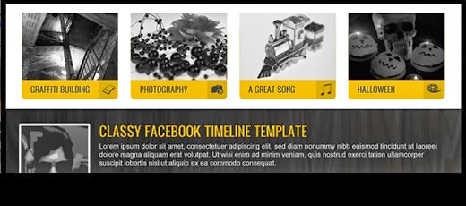 Yellow Facebook Timeline Template Yellow Facebook Timeline Template