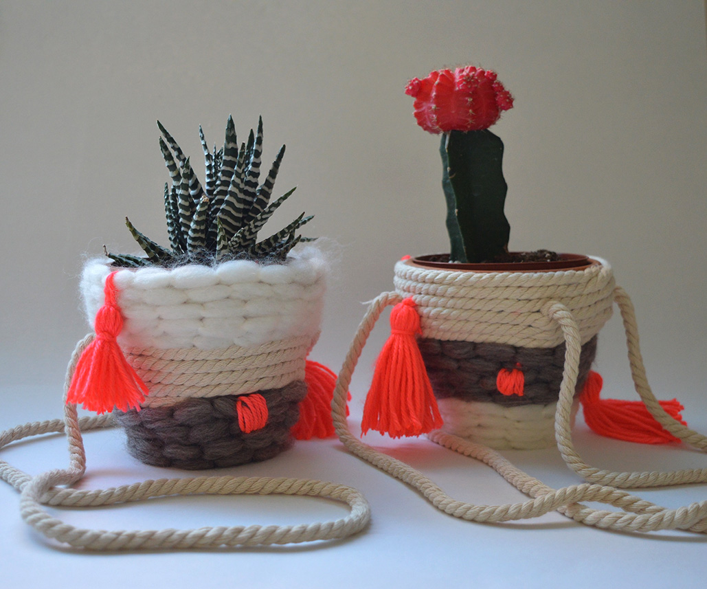 Yarn Planter DIY Poppytalk
