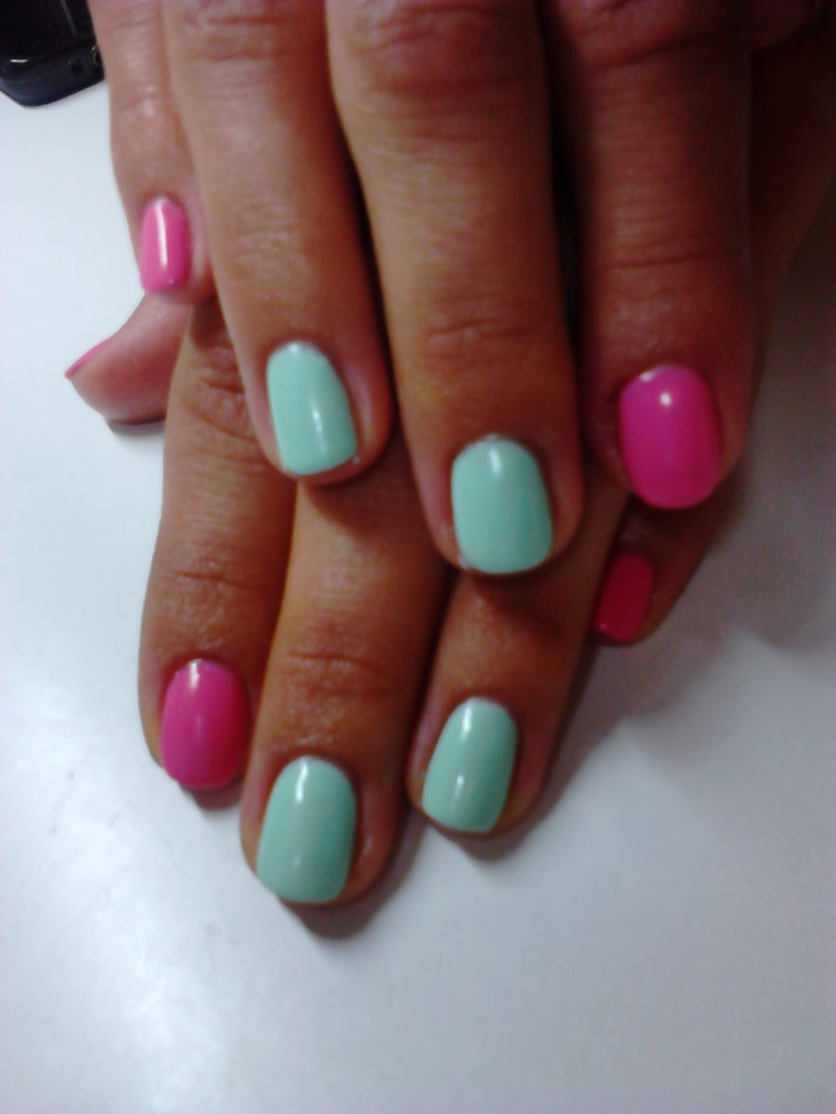 Stylizacja Paznokci Mietowo Rozowe