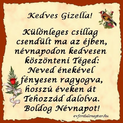 Május 7 - Gizella névnap - névnap, mai névnap, női névnapok, férfi névnapok, névnapok, keresztnevek, utónevek, nevek, névnap köszöntő Május 7 - Gizella
