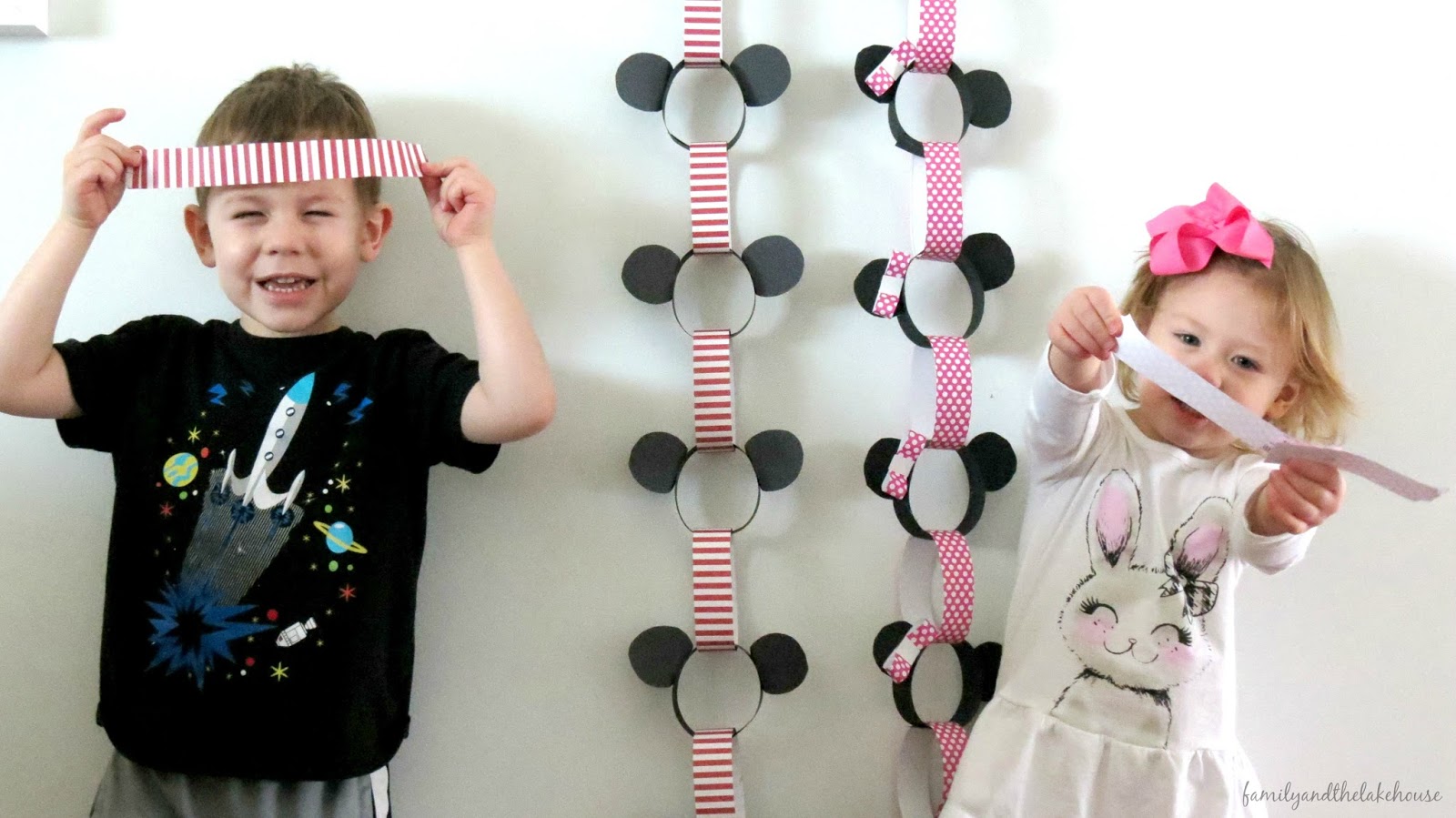 Family and the Lake House Disney Paper Chain Link Countdown