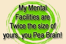 Pea Brain, green/very light orange