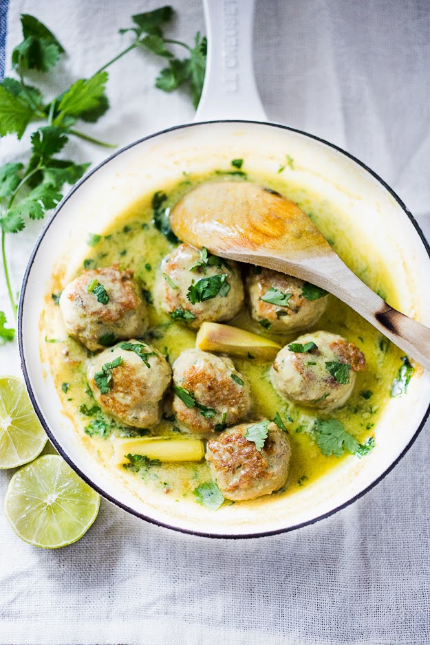 [Thailand Recipes] Turkey Meatballs with Coconut Curry Sauce All