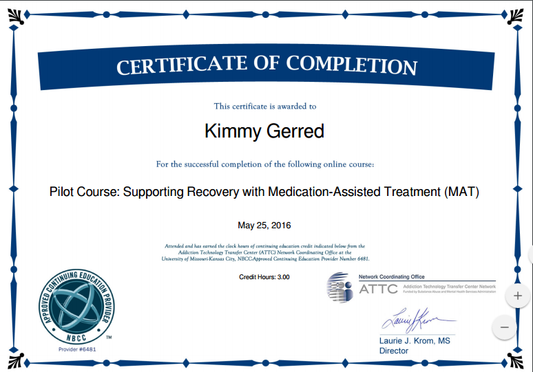 Medication Assisted Treatment (MAT) by NBCC