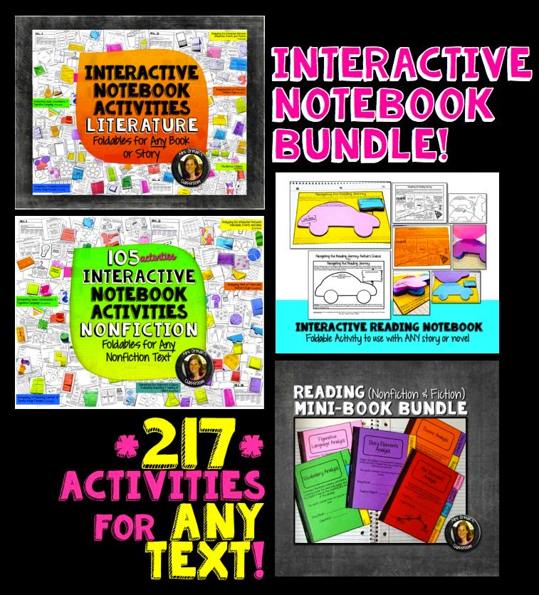 Interactive reading notebook activities bundle - both fiction and nonfiction