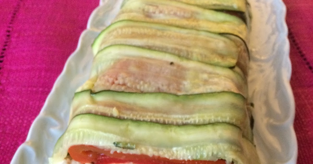 Les Recettes de Briochette Terrine de courgettes aux poivrons et à la féta