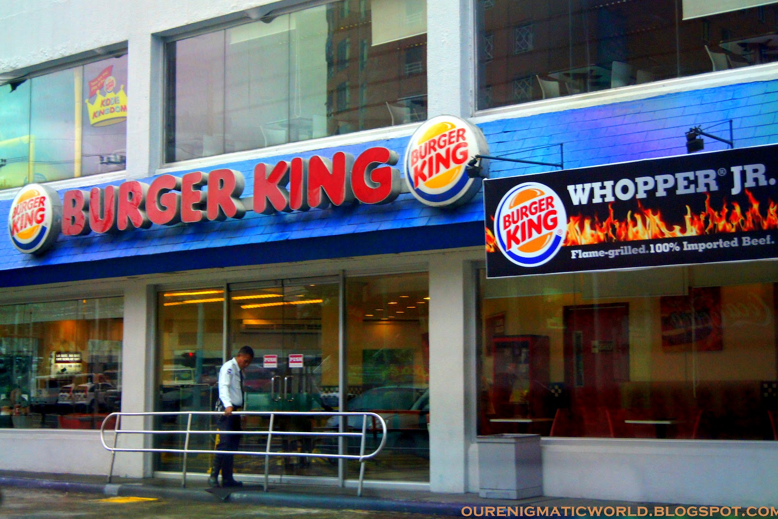 Our Enigmatic World Burger King in Timog Avenue in Quezon City