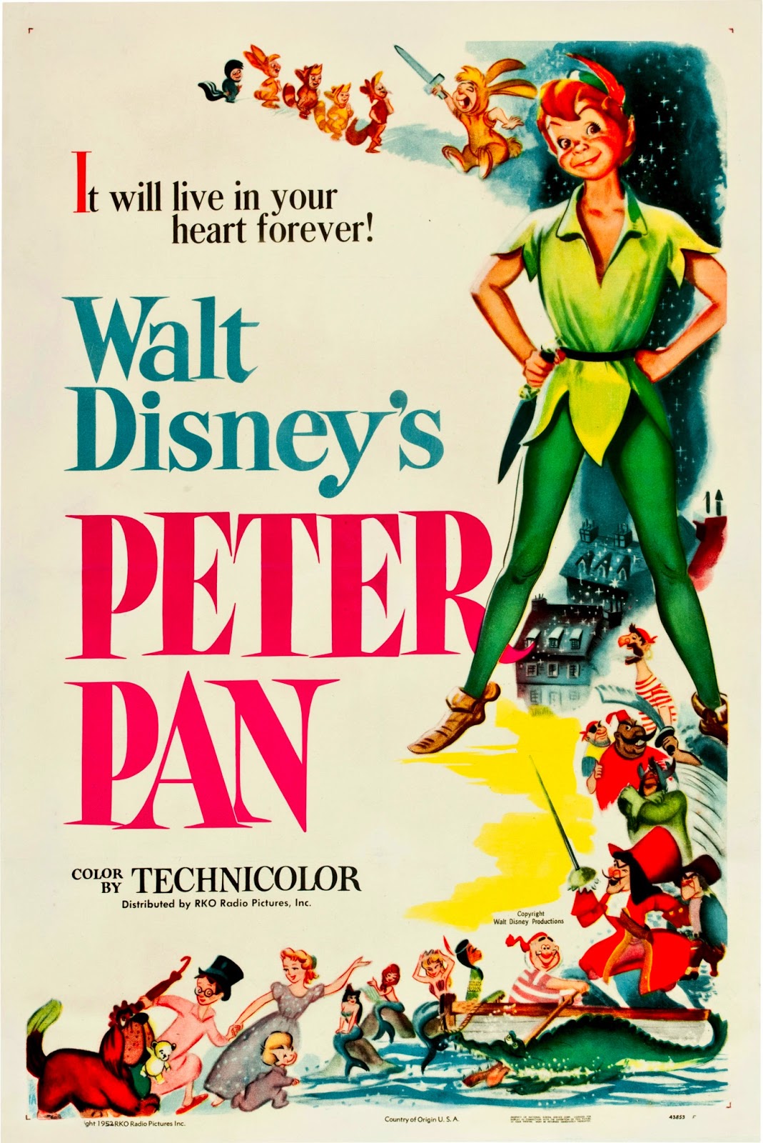 Vintage Disney movie posters Peter Pan
