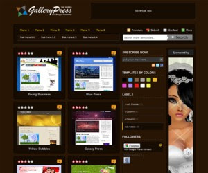 Brown Gallery Press Blogger Template