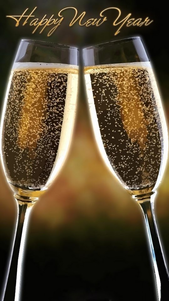 Happy New Year Champagne  Android Best Wallpaper
