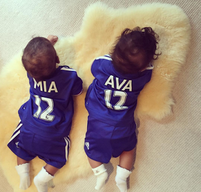 Cute new photos of Mikel Obi's twin girls