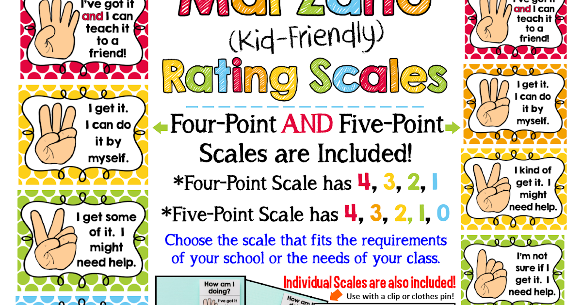 Marzano Scale Kid-Friendly to ✓ Check for Understanding