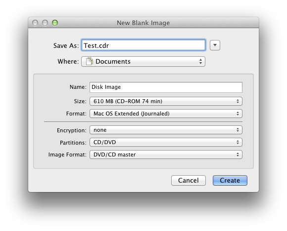 create mac disk image using windows