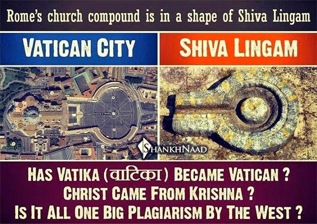 Vatican Church is build in a shape of Hindu Shiva lingam
