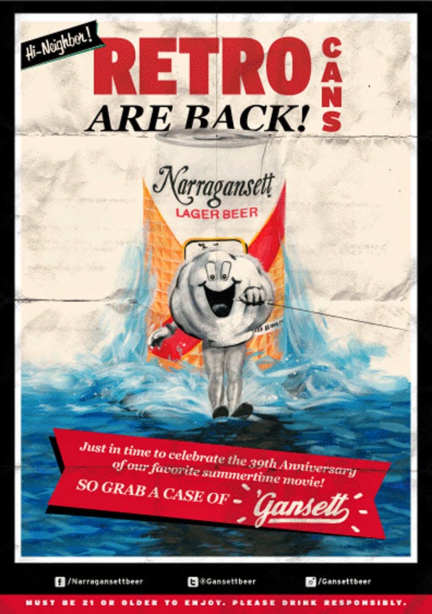 Narragansett Beer ReReleasing Classic JAWS Can, Crush It Like Quint