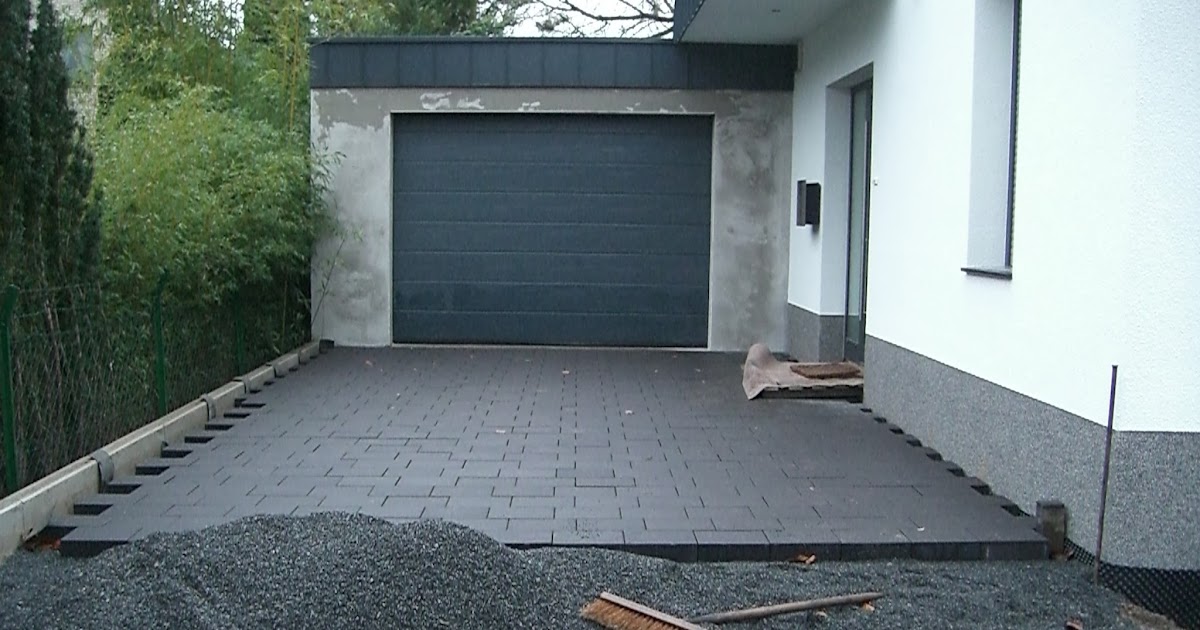 Baubericht Dachstrift: Zuwegung vor der Garage