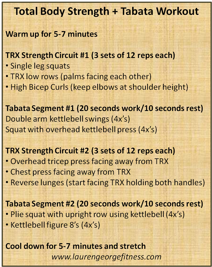 TRX Total Body Strength + Tabata Workout Fun, Fit and