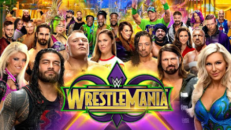 Poster Of WWE WrestleMania 34 KickOFF 8th April 2018 HDTV 480P 300MB
