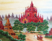 Ruby gemstones paintings of Bagan