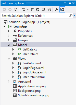 login folder windows xaml xamarin structure sample tutorials subramanyamraju dev views app form