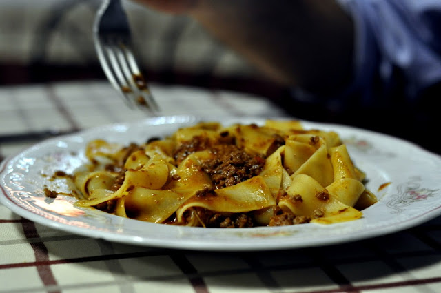 Pappardelle al Cinghiale - Vecchia Osteria - Ponte a Bozzone, Italy | Taste As You Go