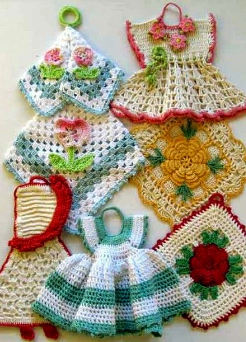 Вязание вещей для кухни крючком 76