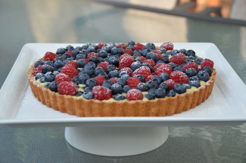 Playing with Flour Blueberry and raspberry tart