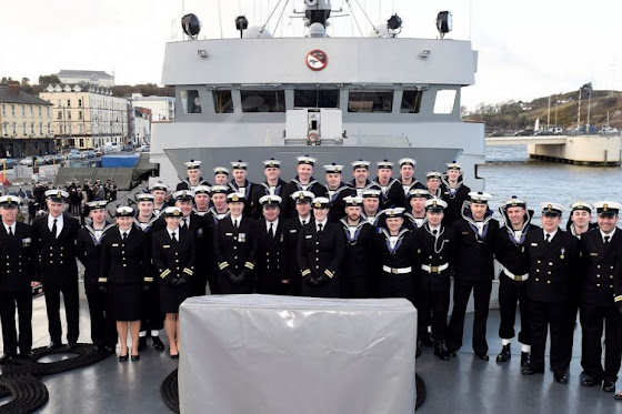 Naval staff aboard the Aoife