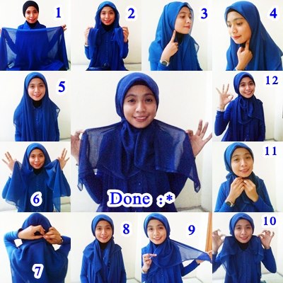 cara memakai jilbab segi empat di atas, kami juga berikan video cara