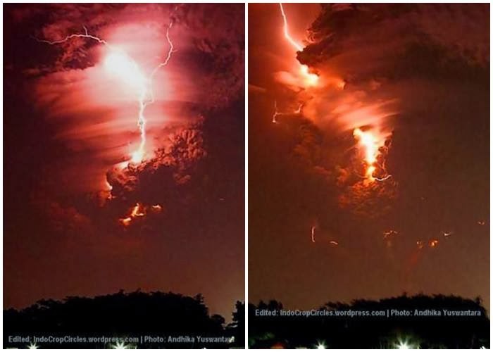 WAJAH GUNUNG KELUD DARI MASA KE MASA saat Gunung Kelud meletus dengan suara dentuman yang sangat keras pada Kamis malam, 13 Februari 2014