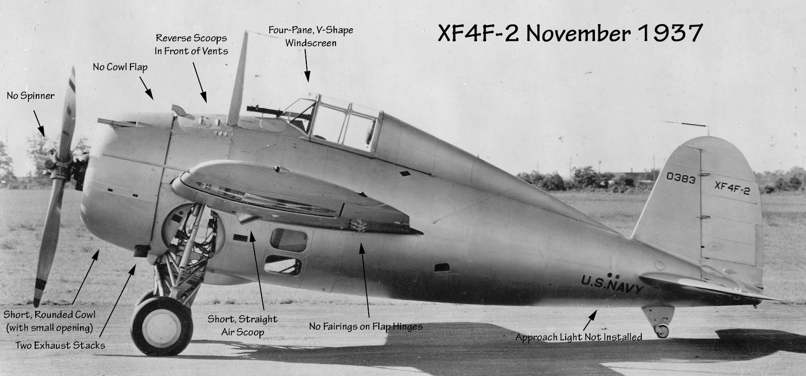 wildcat - [Eduard] 1/48 - Grumman F4F-4 Wildcat  XF4F-2+early+Annotated