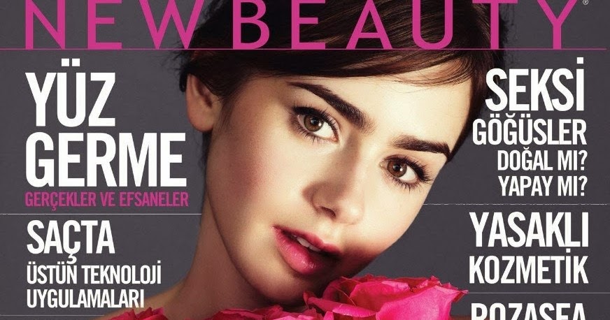 Magazines - The Charmer Pages : Lily Collins - NewBeauty Turkiye