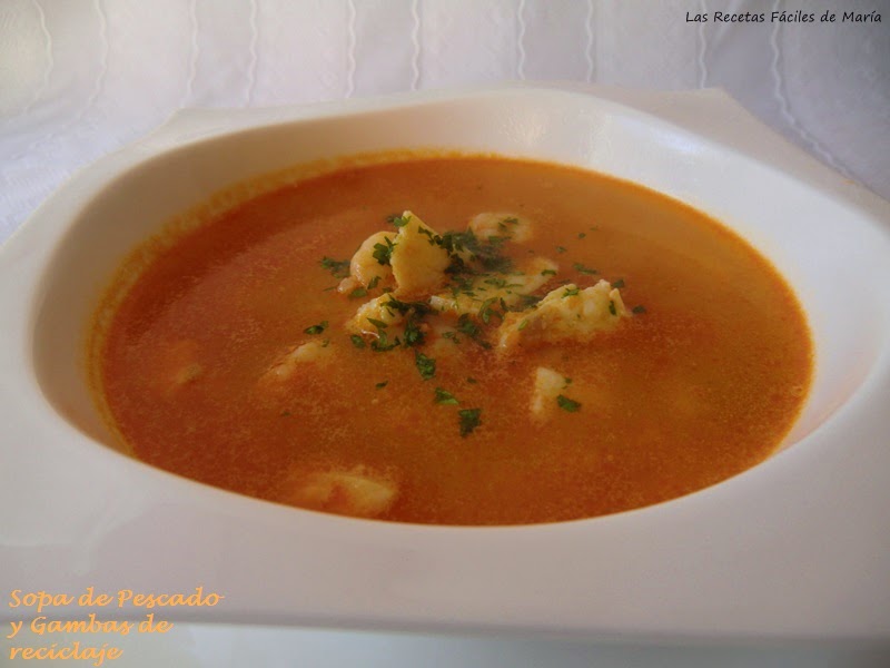 Sopa De Pescado Y Gambas De "reciclaje"