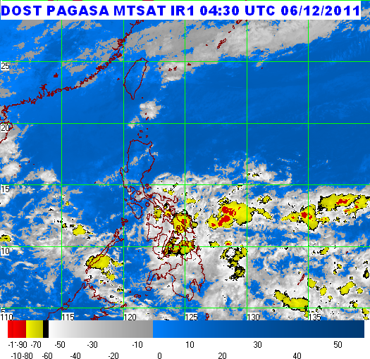 Weather Forecast Philippines Today 12.06.11 AM