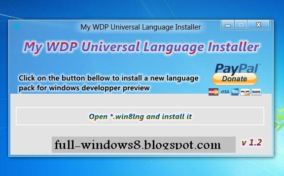 download my wdp universal language installer for windows 8