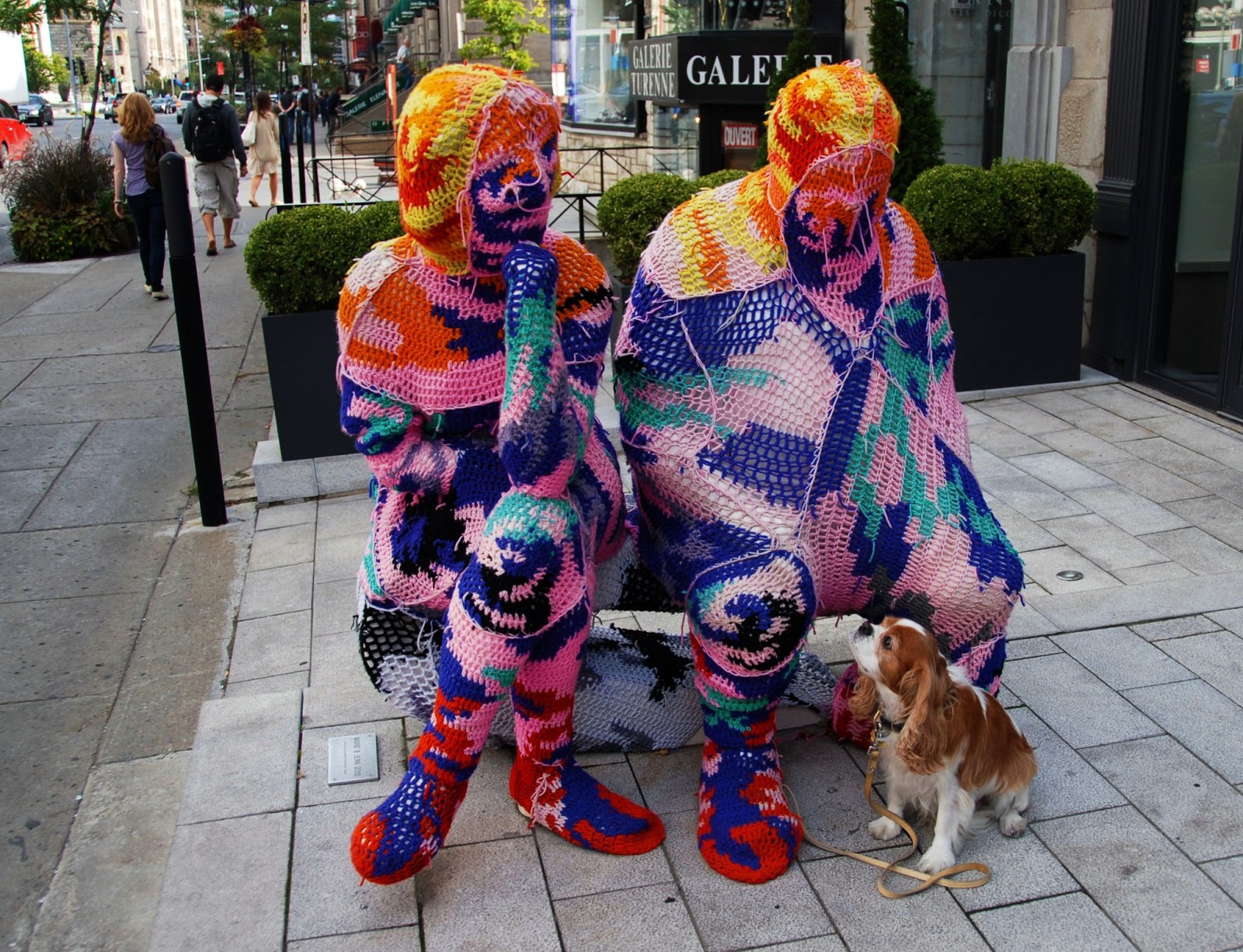 A Novel Woman Yarn Bombing