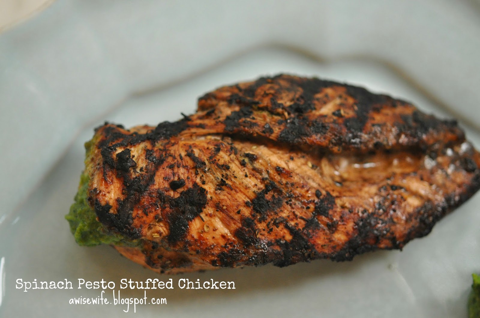 Life of a Wise Wife Spinach Pesto Stuffed Chicken
