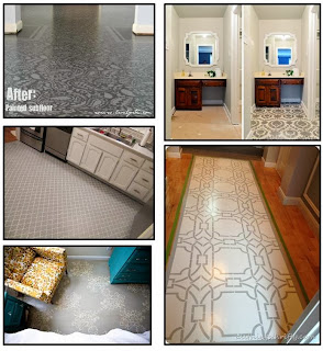 DIY How to Paint your floors with stencils