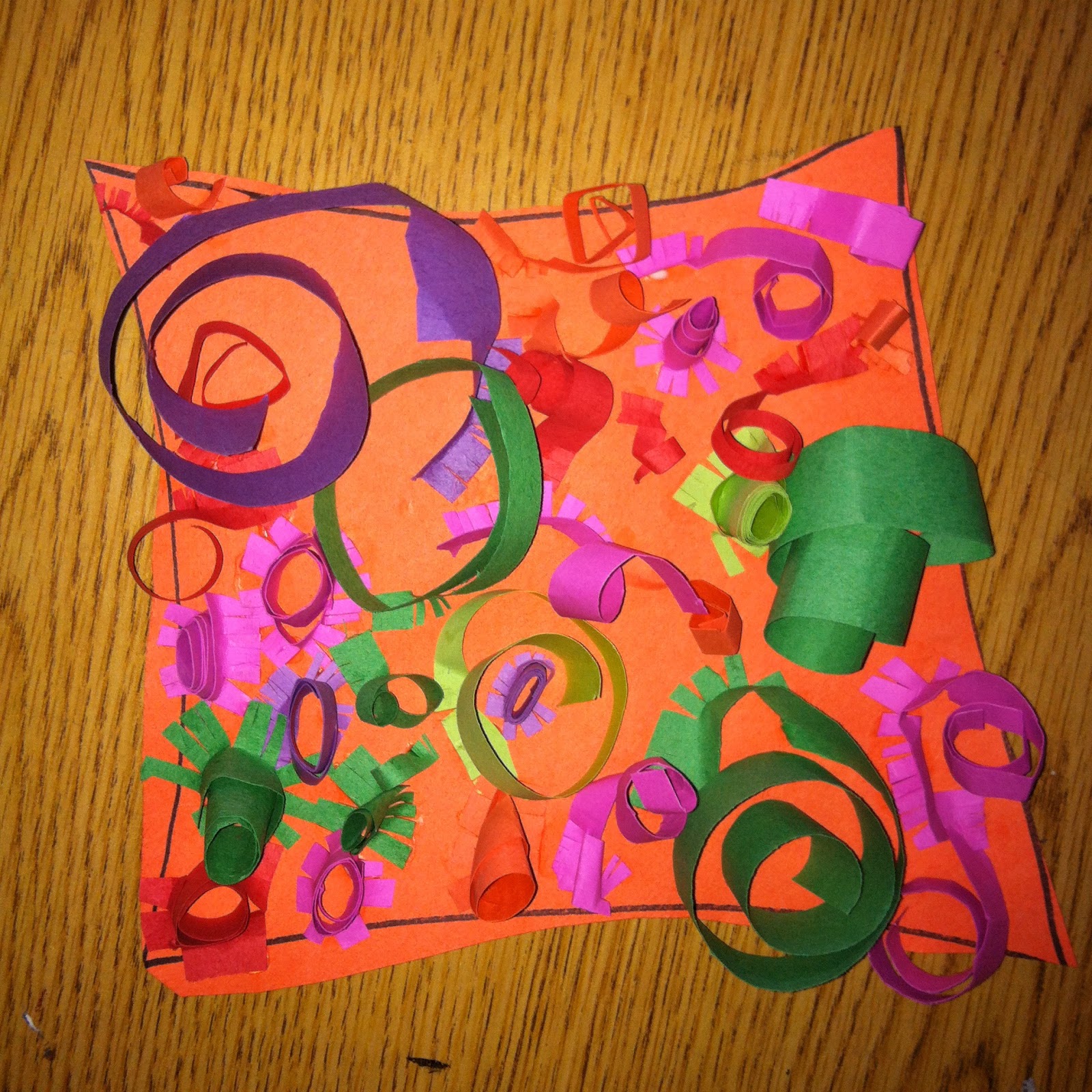 Mrs. Meggles Art Room Paper Curling Relief Shapes