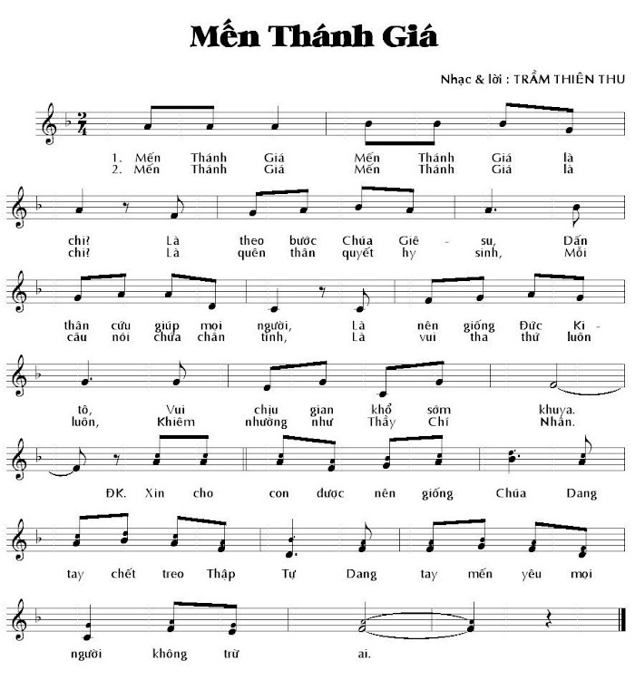 Thánh ca: Mến Thánh Giá